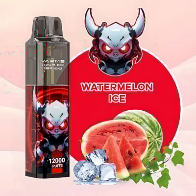 VAPME KING PRO 12.000 baforadas Vape descartável - Dispositivo vape descartável de alta capacidade que oferece 12.000 baforadas