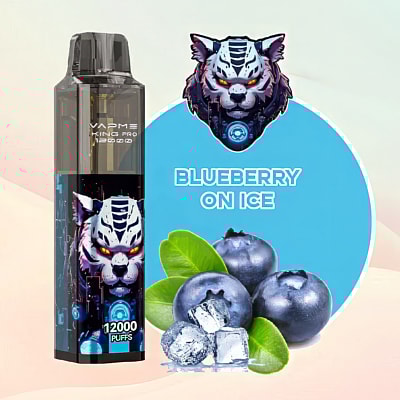 VAPME KING PRO 12.000 baforadas Vape descartável - Dispositivo vape descartável de alta capacidade que oferece 12.000 baforadas