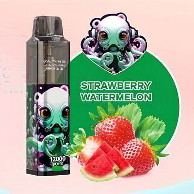 VAPME KING PRO 12.000 baforadas Vape descartável - Dispositivo vape descartável de alta capacidade que oferece 12.000 baforadas