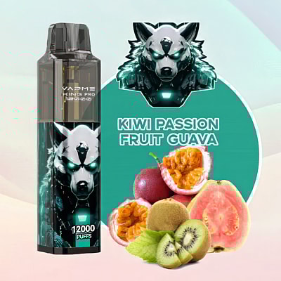VAPME KING PRO 12.000 baforadas Vape descartável - Dispositivo vape descartável de alta capacidade que oferece 12.000 baforadas