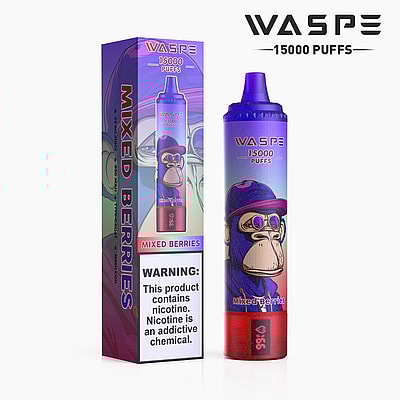 WASPE 15000 15k Puffs Disposable Vape - Engångsvape med hög kapacitet som erbjuder 15 000 puffar