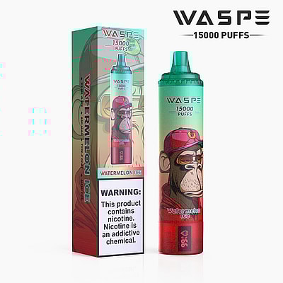 WASPE 15000 15k Puffs Disposable Vape - Engångsvape med hög kapacitet som erbjuder 15 000 puffar