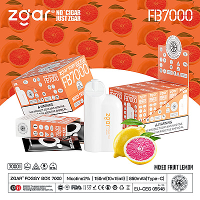 ZGAR Foggy Box 7000 7K Puffs Disposable Vape - High-capacity disposable vape device offering 7000 puffs