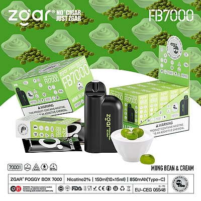ZGAR Foggy Box 7000 7K Puffs Disposable Vape - High-capacity disposable vape device offering 7000 puffs
