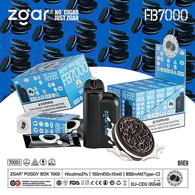 ZGAR Foggy Box 7000 7K Puffs Disposable Vape - High-capacity disposable vape device offering 7000 puffs