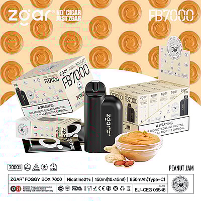 ZGAR Foggy Box 7000 7K Puffs Disposable Vape - High-capacity disposable vape device offering 7000 puffs