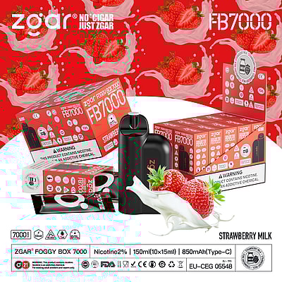 ZGAR Foggy Box 7000 7K Puffs Disposable Vape - High-capacity disposable vape device offering 7000 puffs