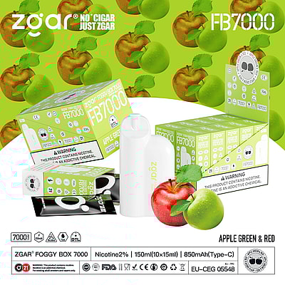 ZGAR Foggy Box 7000 7K Puffs Disposable Vape - High-capacity disposable vape device offering 7000 puffs