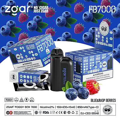 ZGAR Foggy Box 7000 7K Puffs Disposable Vape - High-capacity disposable vape device offering 7000 puffs