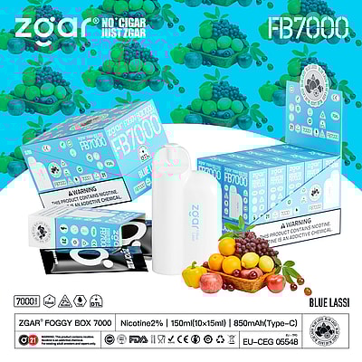 ZGAR Foggy Box 7000 7K Puffs Disposable Vape - High-capacity disposable vape device offering 7000 puffs
