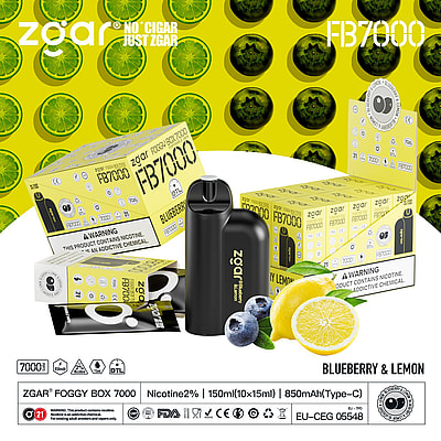 ZGAR Foggy Box 7000 7K Puffs Disposable Vape - High-capacity disposable vape device offering 7000 puffs