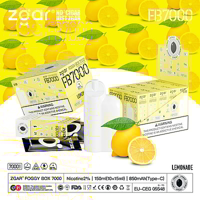 ZGAR Foggy Box 7000 7K Puffs Disposable Vape - High-capacity disposable vape device offering 7000 puffs