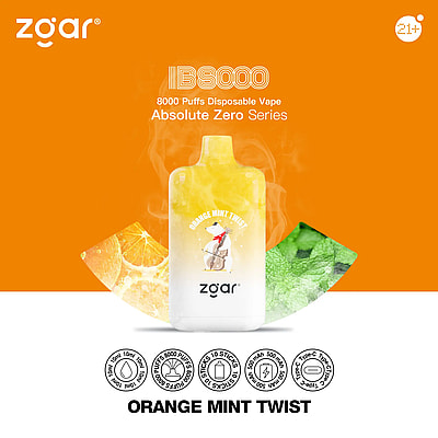 ZGAR ICE BOX 8000 8k Puffs Jetable Vape - Appareil de vape jetable haute capacité offrant 8000 bouffées