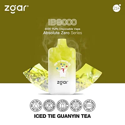 ZGAR ICE BOX 8000 8k Puffs Disposable Vape - High-capacity disposable vape device offering 8000 puffs