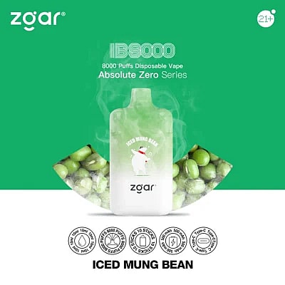 ZGAR ICE BOX 8000 8k Puffs Disposable Vape - High-capacity disposable vape device offering 8000 puffs