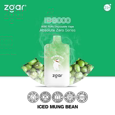 ZGAR ICE BOX 8000 8k Puffs Jetable Vape - Appareil de vape jetable haute capacité offrant 8000 bouffées