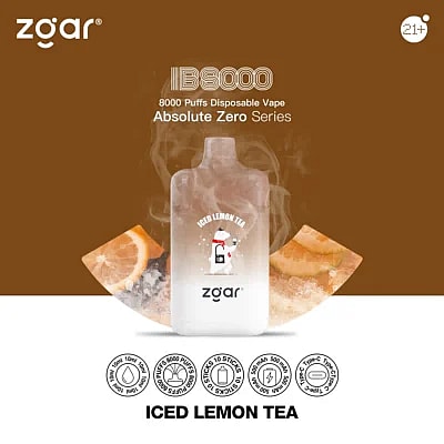 ZGAR ICE BOX 8000 8k Puffs Disposable Vape - High-capacity disposable vape device offering 8000 puffs