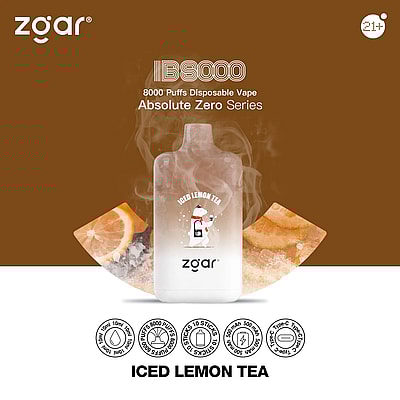 ZGAR ICE BOX 8000 8k Puffs Jetable Vape - Appareil de vape jetable haute capacité offrant 8000 bouffées