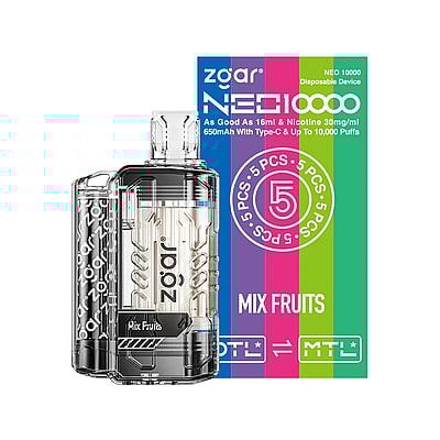 ZGAR NEO 10000 10k Puffs Disposable Vape - Högkapacitets engångs vape-enhet som erbjuder 10000 puffar