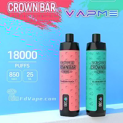 VAPME Crown Bar 18000 Puffs Pro Max Top Sale Vape desechable pluma - Dispositivo vaping desechable de alta capacidad