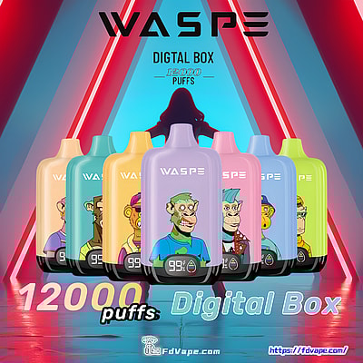 WASPE 12000 Puffs Digital Box Disposable Vape - High-capacity vape device with digital box display