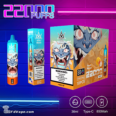 Bang Beach 22000 22K Disposable Vape - High-capacity disposable vaping device