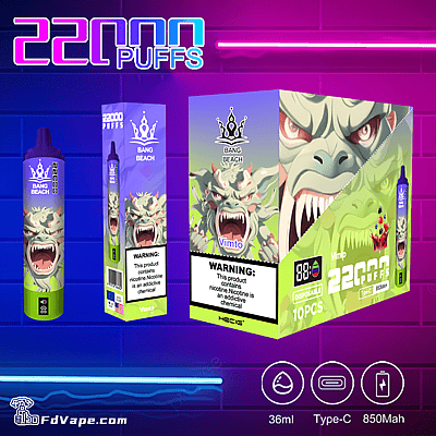 Bang Beach 22000 22K Disposable Vape - High-capacity disposable vaping device