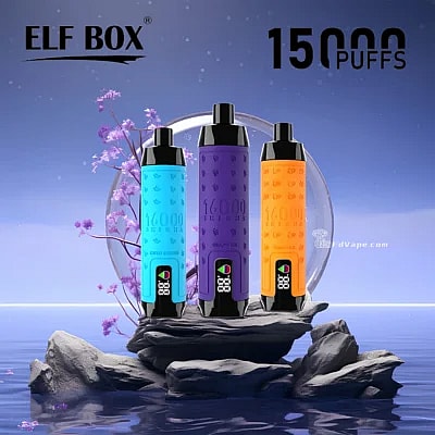 ELF BOX SHISHA 16000 16k Puffs Vape desechable Muchos gustos de nicotina Pantalla LED Recargable E Cigarrillo al por mayor