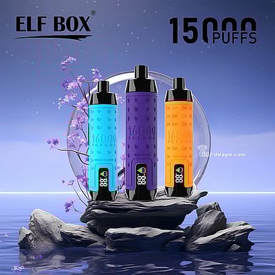 ELF BOX SHISHA 16000 16k Puffs Vape desechable Muchos gustos de nicotina Pantalla LED Recargable E Cigarrillo al por mayor