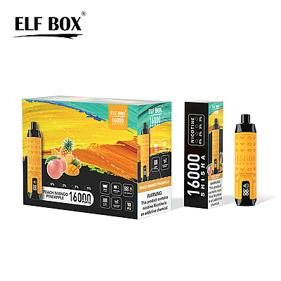 ELF BOX SHISHA 16000 16k Puffs Vape desechable Muchos gustos de nicotina Pantalla LED Recargable E Cigarrillo al por mayor