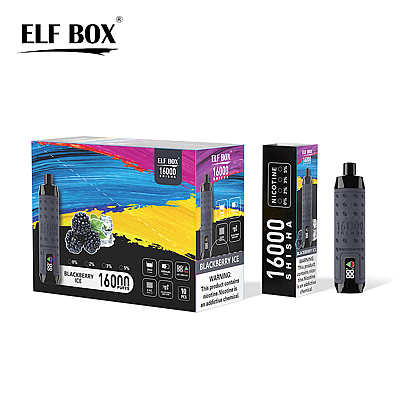 ELF BOX SHISHA 16000 16k Puffs Vape desechable Muchos gustos de nicotina Pantalla LED Recargable E Cigarrillo al por mayor