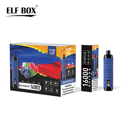 ELF BOX SHISHA 16000 16k Puffs Vape desechable Muchos gustos de nicotina Pantalla LED Recargable E Cigarrillo al por mayor