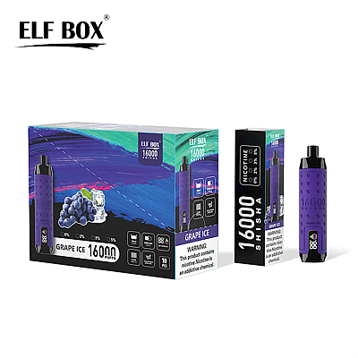 ELF BOX SHISHA 16000 16k Puffs Vape desechable Muchos gustos de nicotina Pantalla LED Recargable E Cigarrillo al por mayor
