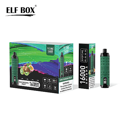 ELF BOX SHISHA 16000 16k Puffs Vape desechable Muchos gustos de nicotina Pantalla LED Recargable E Cigarrillo al por mayor