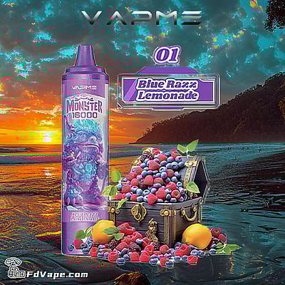 VAPME Monster 16000 16k Rookwolken Wegwerpvape Veel nicotinesmaken Oplaadbare LED-display E-sigarettengroothandel