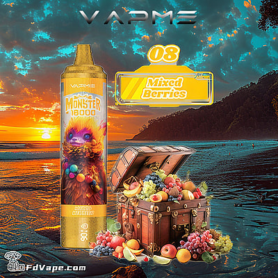 VAPME Monster 16000 16k Rookwolken Wegwerpvape Veel nicotinesmaken Oplaadbare LED-display E-sigarettengroothandel
