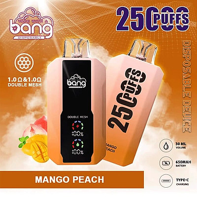 Bang 25000 25k Puffs 0% 2% 3% 5% Nicotine New LED Display Disposable Vape - High-capacity vaping device with LED display