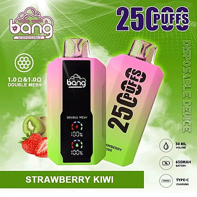 Bang 25000 25k Puffs 0% 2% 3% 5% Nicotine New LED Display Disposable Vape - High-capacity vaping device with LED display