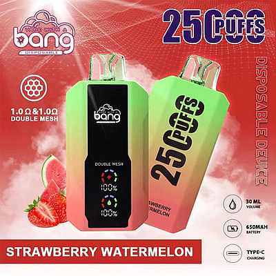 Bang 25000 25k Puffs 0% 2% 3% 5% Nicotine New LED Display Disposable Vape - High-capacity vaping device with LED display