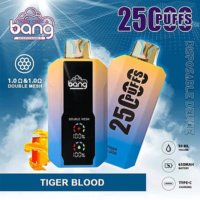 Bang 25000 25k Puffs 0% 2% 3% 5% Nicotine New LED Display Disposable Vape - High-capacity vaping device with LED display