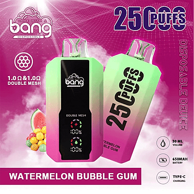 Bang 25000 25k Puffs 0% 2% 3% 5% Nicotine New LED Display Disposable Vape - High-capacity vaping device with LED display