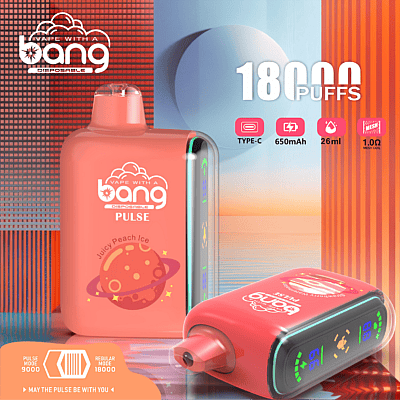 Bang Pulse 18000 soffi Vape monouso 0% 2% 3% 5% Nicotina 12Tastes Display a LED Fabbrica diretta