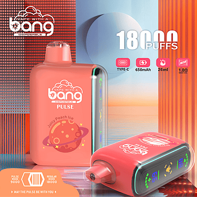 Bang Pulse 18000 Rookwolken Wegwerp Vape 0% 2% 3% 5% Nicotine 12 Smaken LED Display Fabriek Direct
