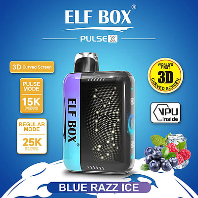 ELF Box 25K Pulse X 25000 Puffs Vape desechable 0%-5% Nicotina 10 sabores Gypsophila Pantalla LED Fábrica directa