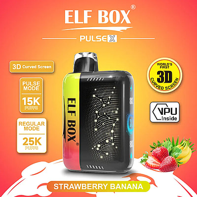 ELF Box 25K Pulse X 25000 Puffs Vape desechable 0%-5% Nicotina 10 sabores Gypsophila Pantalla LED Fábrica directa