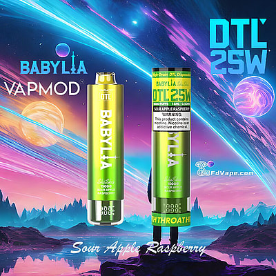 VAPMOD BABYLIA 15000 15K Puffs DTL Einweg-Vape 3% Nikotin 12Tastes LED-Anzeige Fabrik direkt