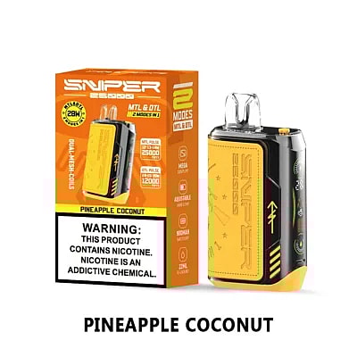 VAPMOD SNIPER 25000 25K Puffs Vape jetable 3% Nicotine 12 Goûts Affichage LED Direct Usine