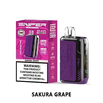 VAPMOD SNIPER 25000 25K Puffs Vape jetable 3% Nicotine 12 Goûts Affichage LED Direct Usine