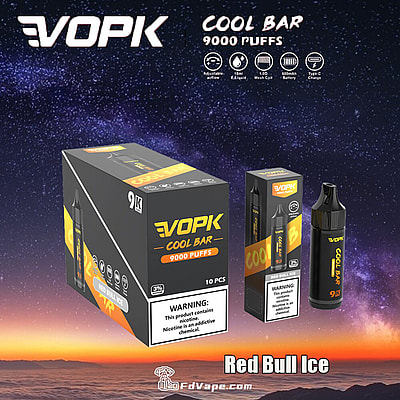 VOPK Cool Bar 9000 9k Puffs Disposable Vape 0% 2% 3% 5% Nicotine 10Tastes Factory Direct