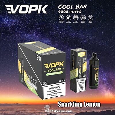 VOPK Cool Bar 9000 9k Puffs Vape jetable 0% 2% 3% 5% Nicotine 10 Goûts Direct Usine